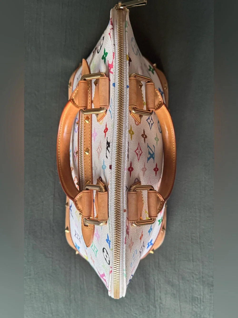 Authentic Louis Vuitton - Takashi Murakami - Multicolor Monogram Alma Handbag